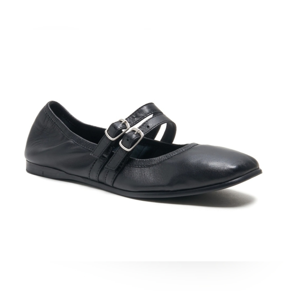 Free People Gemini Black Ballet Flats NWT Size 8
